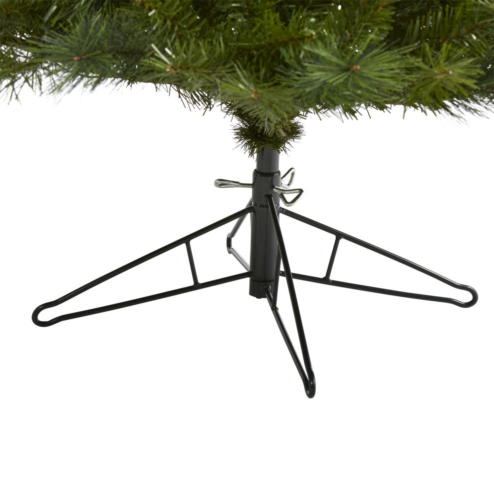7.5' Mount Hood Spruce Faux Xmas Tree W/450 White Lights & Bendable Branches