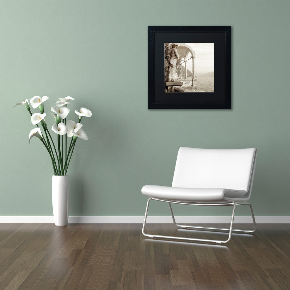 Alan Blaustein 'Giardini Italiano IV' Art, Black Frame, Black Mat, 11x11