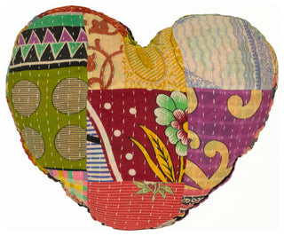 Heart Shape - Kantha Pillow