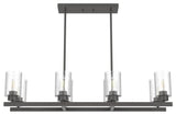 Hunter Hartland Noble Bronze 8-Light Linear Chandelier Ceiling Fixture