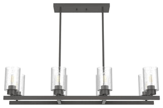 Hunter Hartland Noble Bronze 8-Light Linear Chandelier Ceiling Fixture