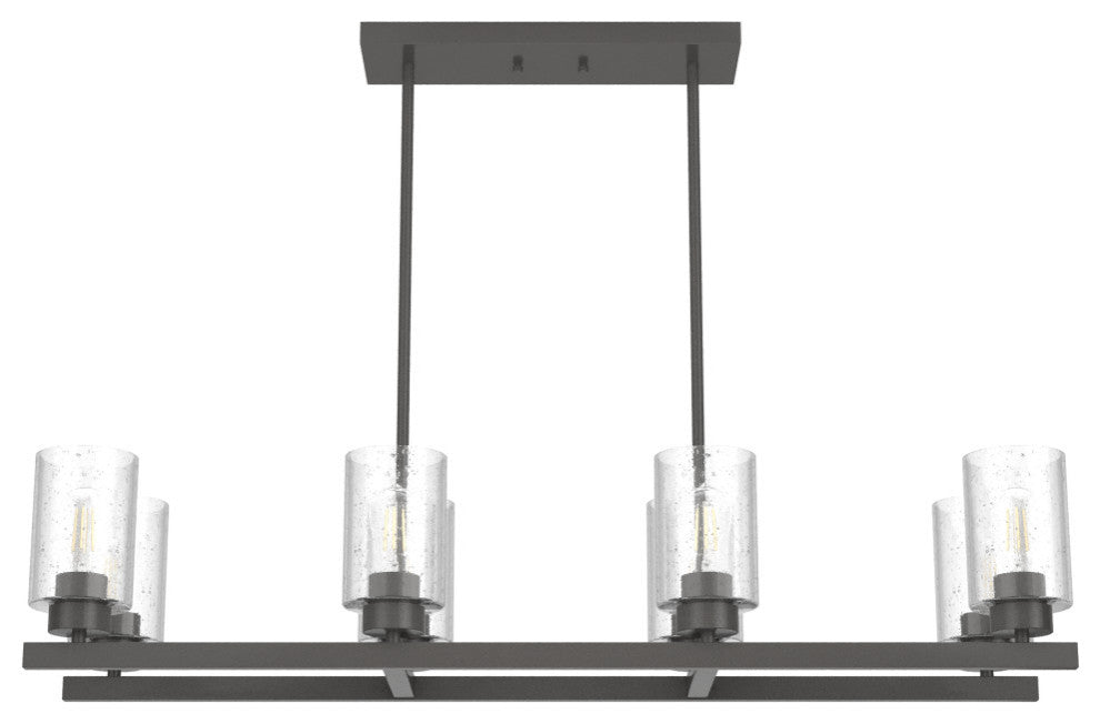 Hunter Hartland Noble Bronze 8-Light Linear Chandelier Ceiling Fixture