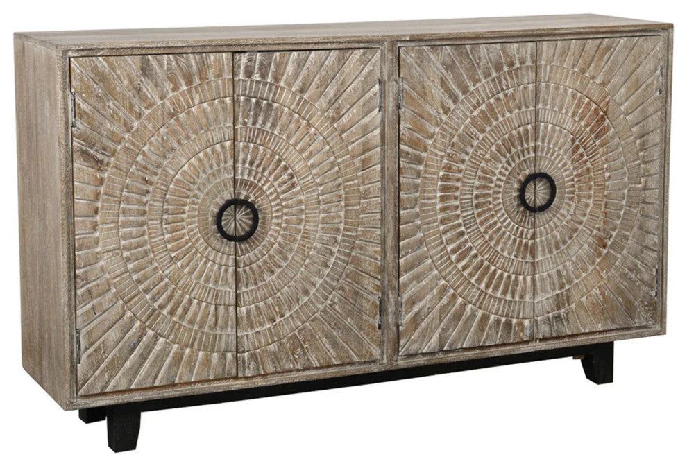 Washed Double Medallion Sideboard