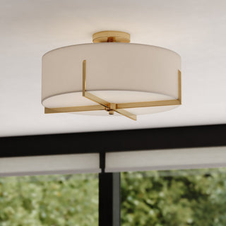 Vaxcel Lighting C0277 Surrey 4 Light 18"W Semi-Flush Drum Ceiling - Natural