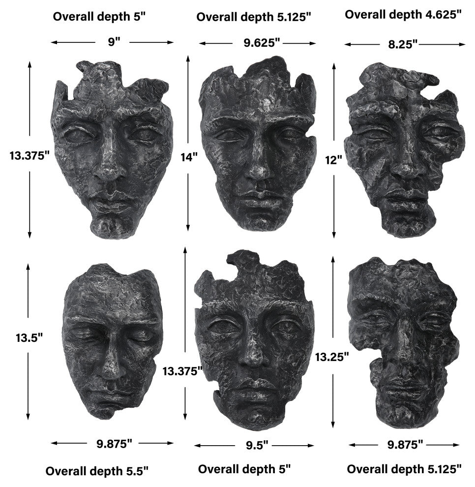 Uttermost Self-Portrait Metallic Wall Decor, 6-Piece Set