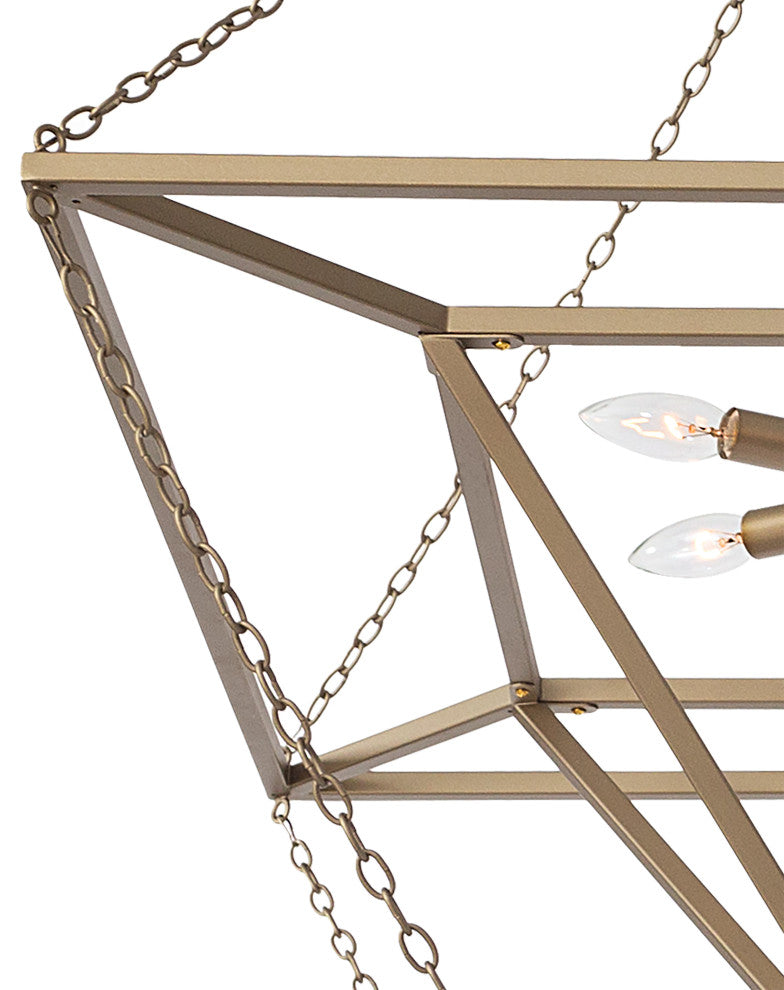 6 Light Dimmable Geometric Chandelier