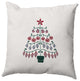 Christmas Green Colored Beach Tree Christmas Polyester Throw Pillow, 18"x18"