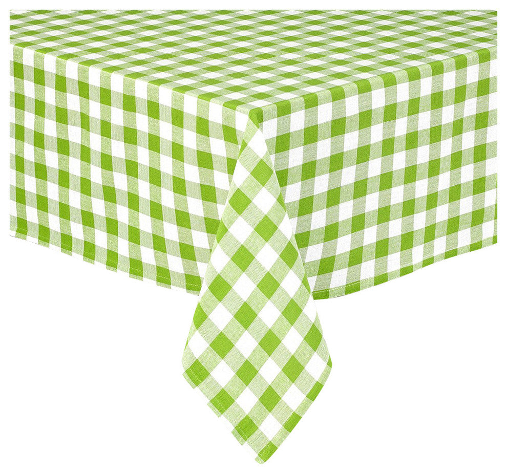 Buffalo Green Checkered 100% Cotton Table Cloth, 70" Round