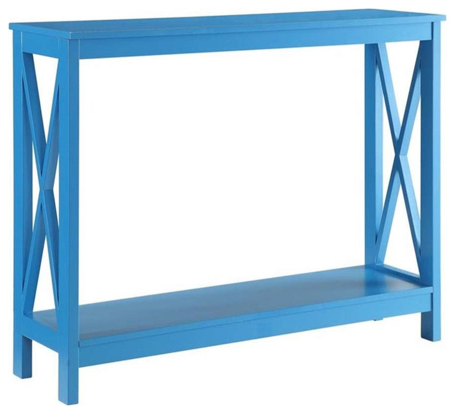 Convenience Concepts Oxford Console Table in Blue Wood Finish