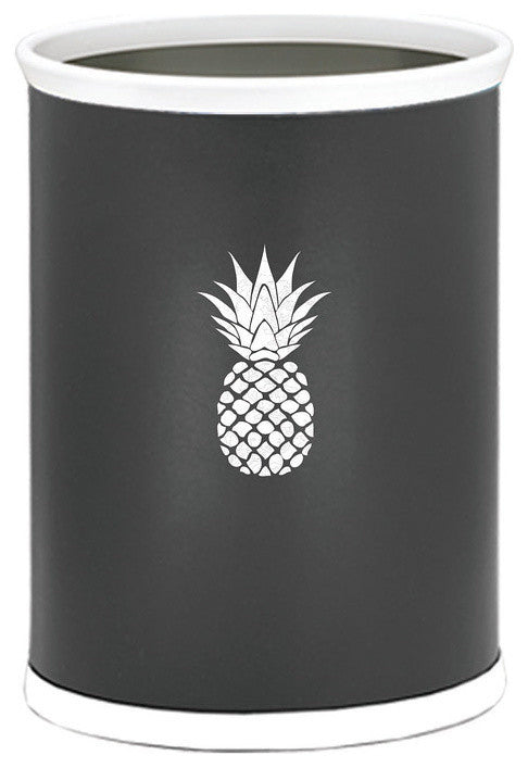 Kasualware 14" Oval Wastebasket 13 Qt. Pineapple