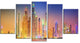 "Dubai Marina Skyscrapers" Cityscape Canvas Print60"x32", 5-Panels