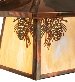 8 Wide Stillwater Winter Pine Hanging Wall Sconce