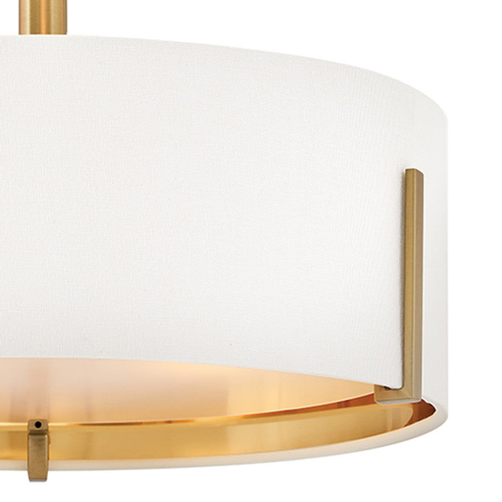 Hinkley Halle Medium Semi-Flush Mount, Lacquered Brass
