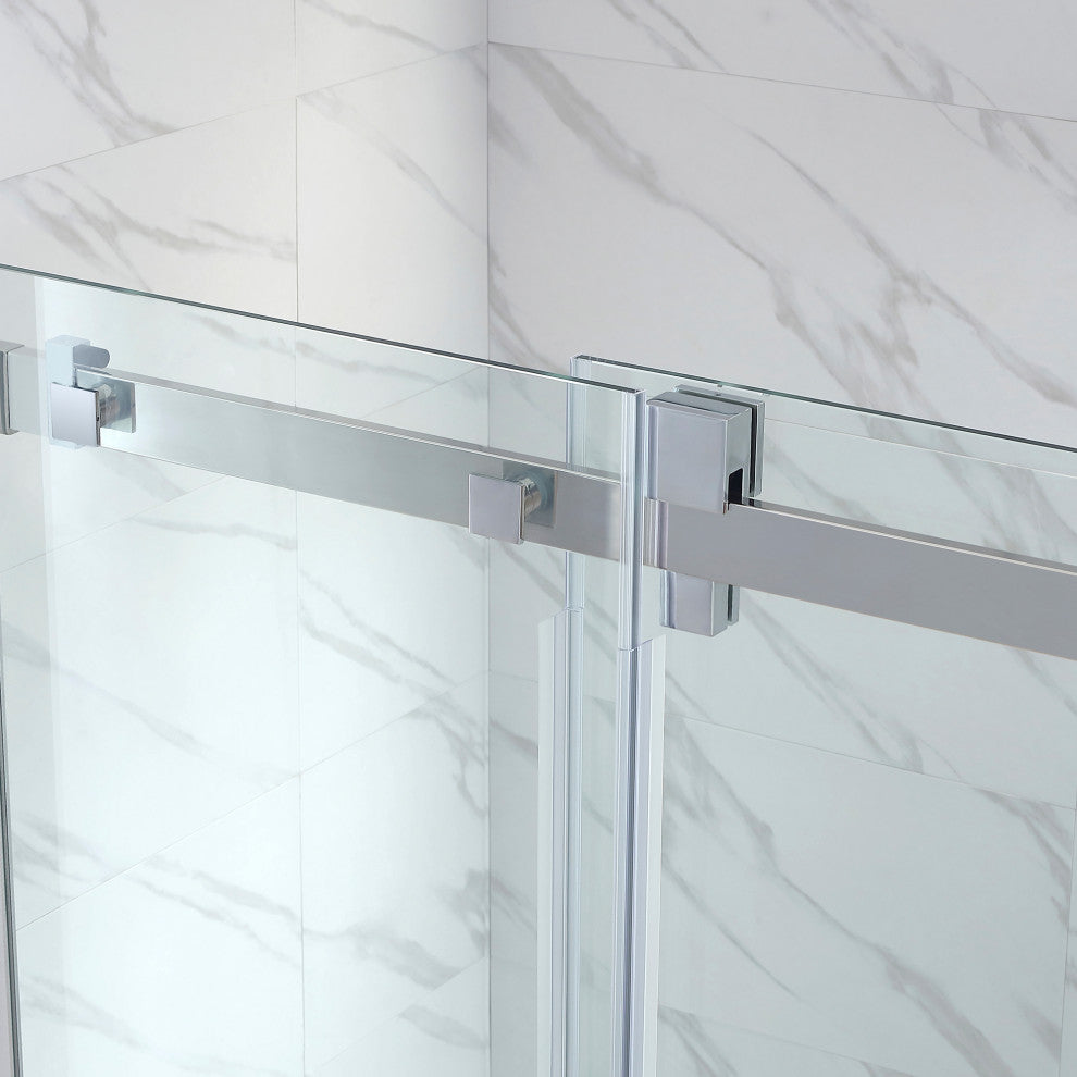 Ove Decors Chester 48x36" 10 mm Alcove Shower Set With Base, Chrome