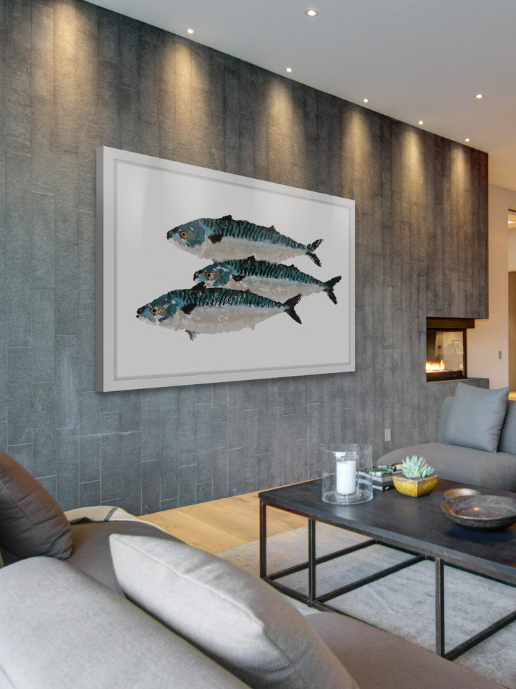 "Atlantic Mackerel" Framed Painting Print, 18"x12"