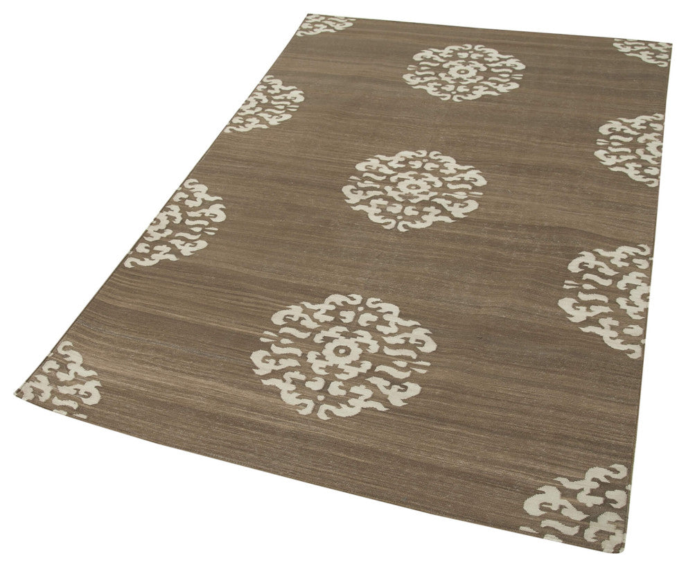 Rug N Carpet - Handmade Wool 3' 7'' x 5' 5'' Flatweave Dhurrie Kilim Rug