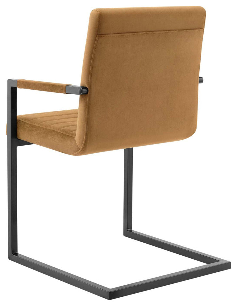 Side Dining Chair, Set of 2, Velvet, Brown, Cafe Bistro Restaurant Hospitality