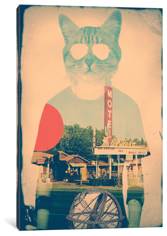 "Cool Cat" by Ali Gulec, Canvas Print, 26"x18"