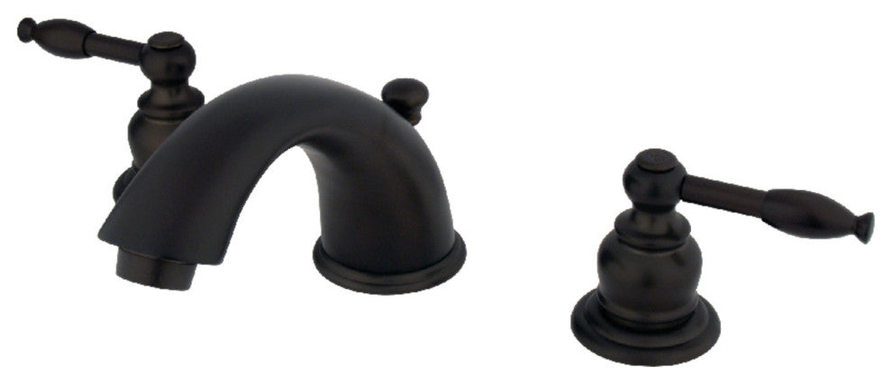 Kingston Brass Widespread Bathroom Faucet With Retail Pop-Up, Oil Rubbed Bronze