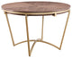 Eleanor Rich Walnut Veneer Coffee Table, Gold Base