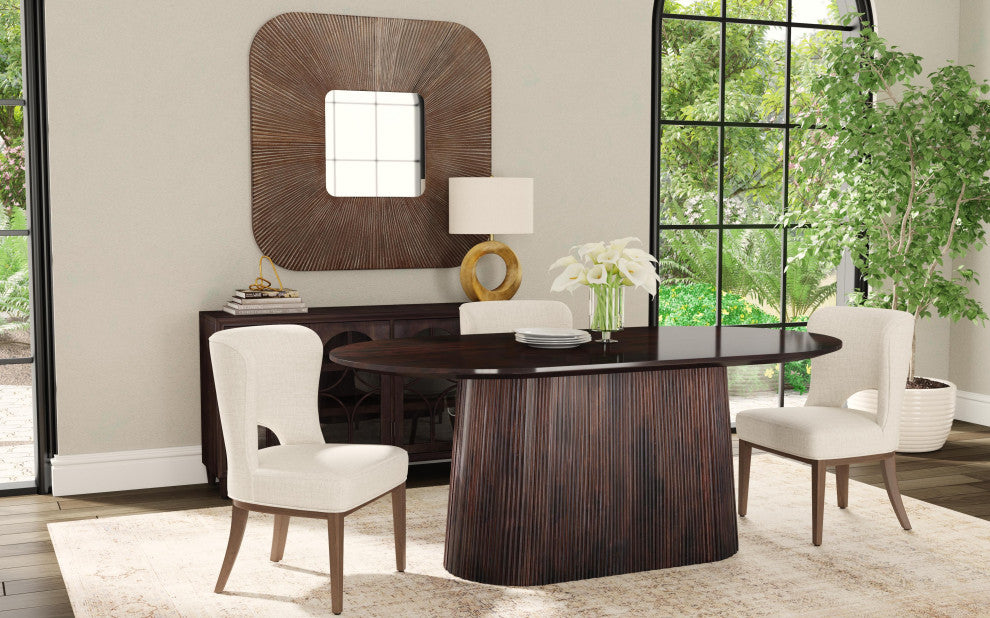 Trevino Dining Chair - Set of 2 - Clarkson''s Sand/Chestnut Brown