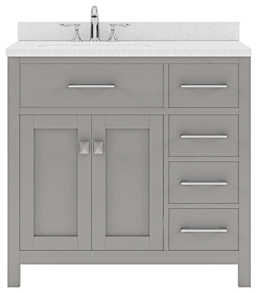 Caroline Parkway 36" Single Bathroom Vanity Set in Gray