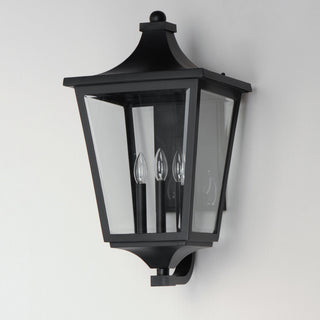 Maxim 40237CL Sutton 3 Light 25" Tall Outdoor Wall Sconce - Black