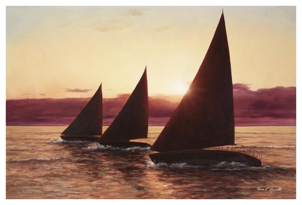 "Evening Sail" Digital Paper Print by Diane Romanello, 50"x34"