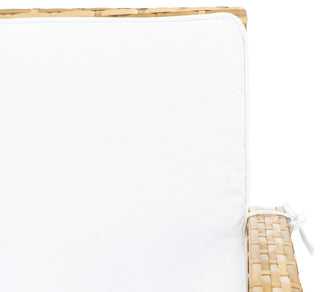 Safavieh Outdoor Reslor 4 Piece Living Set Natural/White Cushion