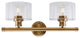 2-Light Bath Vanity Light, Soft Gold
