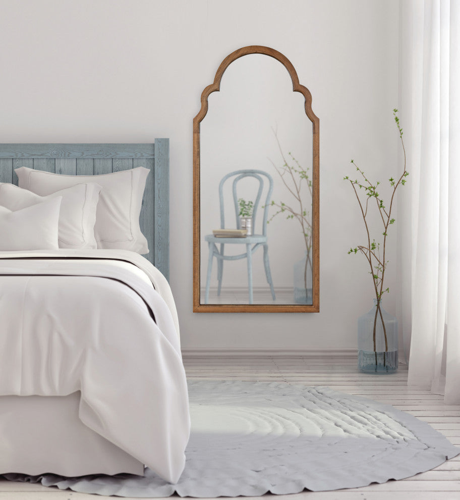 Hogan Arch Framed Mirror, Rustic Brown 24x48