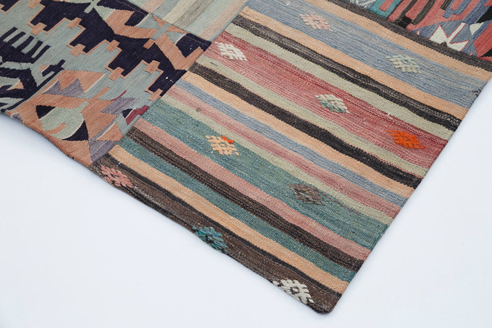 Rug N Carpet - Handmade Anatolian 6' 8'' x 9' 11'' Unique Patchwork Kilim Rug