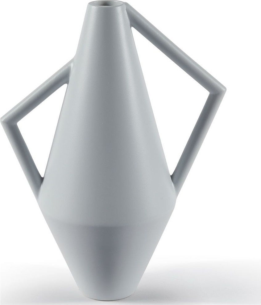 Atipico Small Ceramic Kora Vase, Silk Gray
