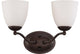 Nuvo 2-Light Patton Vanity and Wall Light Fixture, Prairie Bronze