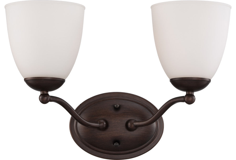 Nuvo 2-Light Patton Vanity and Wall Light Fixture, Prairie Bronze