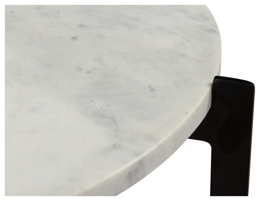 Contemporary Melanie Accent Table - White