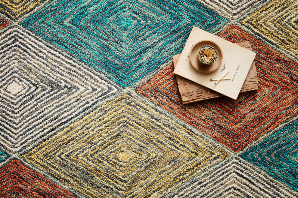 Loloi II Spectrum Blue/Red, Blue/Red, 5'-0" X 7'-6"