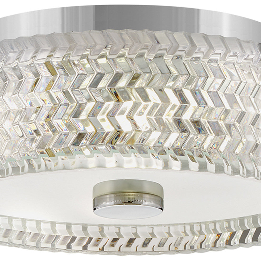 Hinkley Ellie 12" Small Flush Mount Ceiling Light, Chrome
