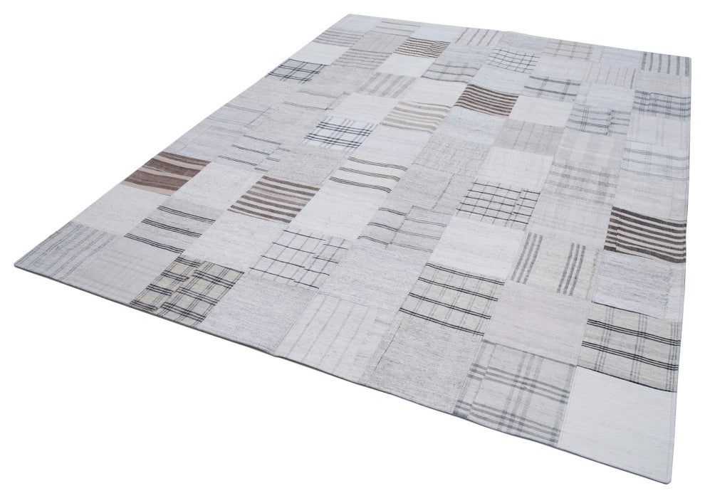 Rug N Carpet - Handmade Turkish 8' 0'' x 10' 0'' Unique Patchwork Kilim Rug