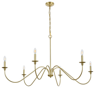 Living District Rohan 54" Chandelier in Brass