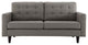 Modern Oatmeal Empress Upholstered Loveseat