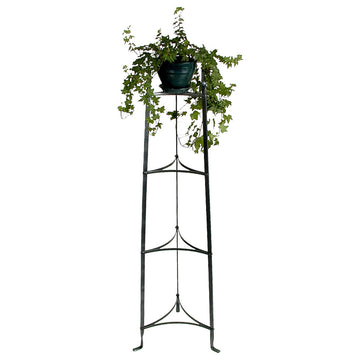 Handcrafted 4-Tier Designer Stand Hammered Steel (Unassembled)