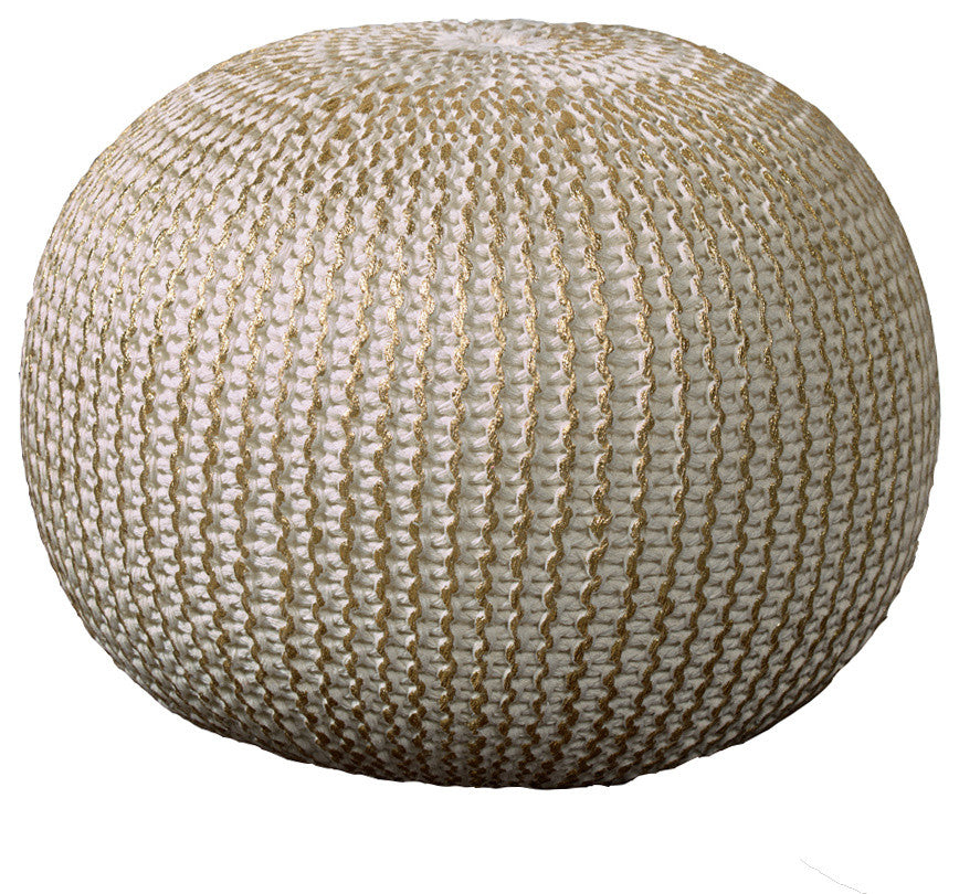 Bone Gold Pouf