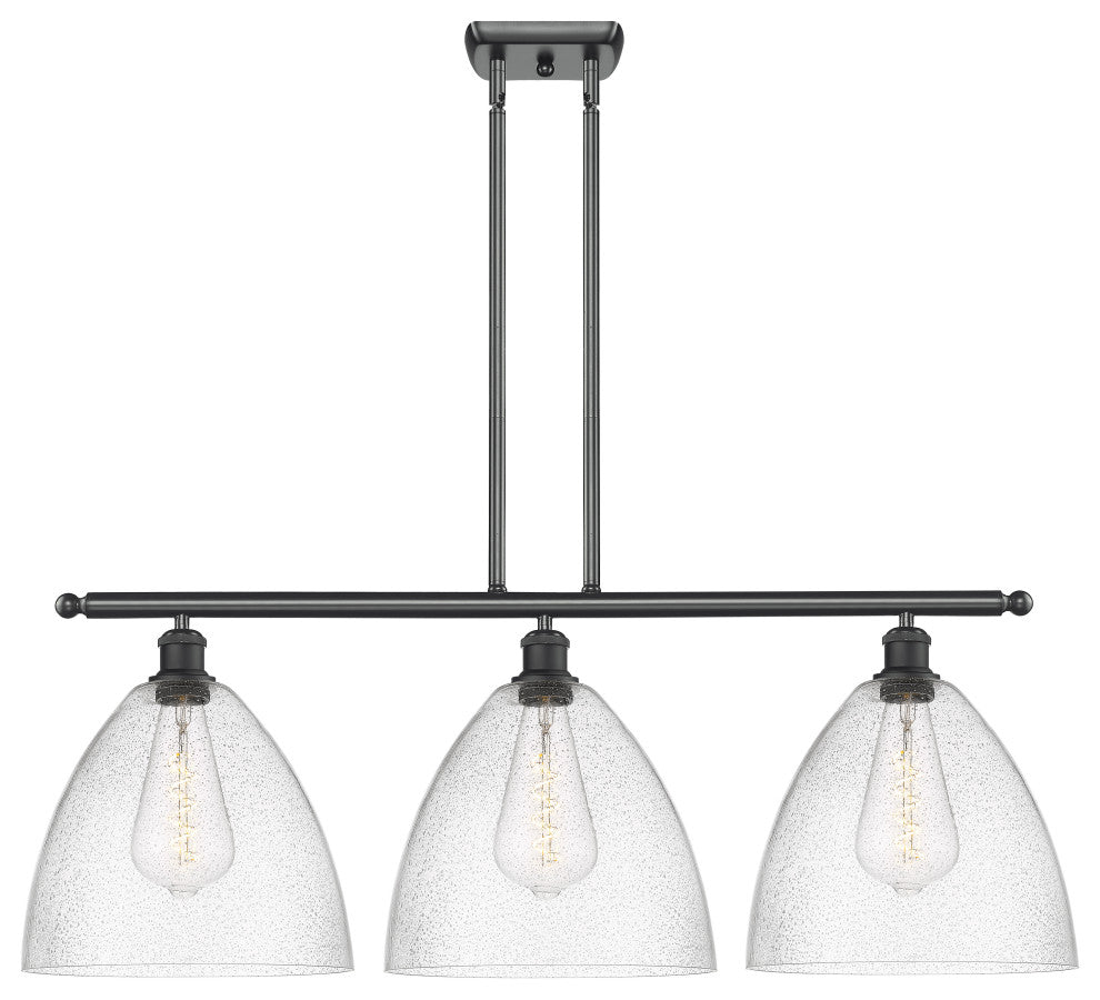 Innovations 516-3I-BK-GBD-124-LED 3 Light Island Light, Matte Black