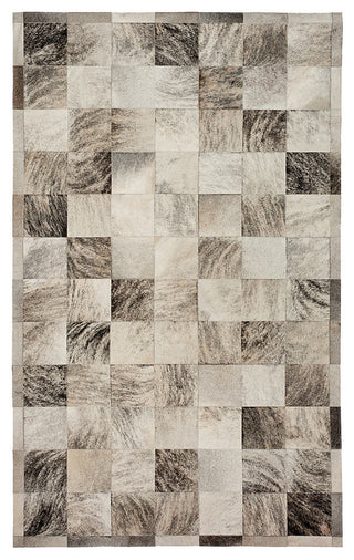Cowhide Patchwork Rug, Ares, Slate, 6'x9'