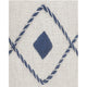 Coastal Edge Geometric Diamond Throw Pillow, Blue/White, 20" X 20", Cover Only