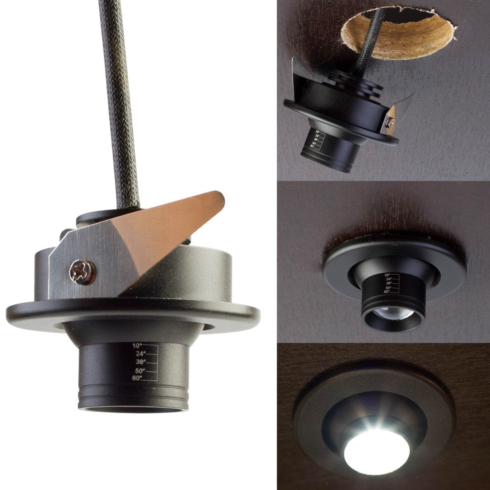 Showcase LED Spotlight Adjustable Beam Angle, 2 Recessed Light With Ul Power Supply