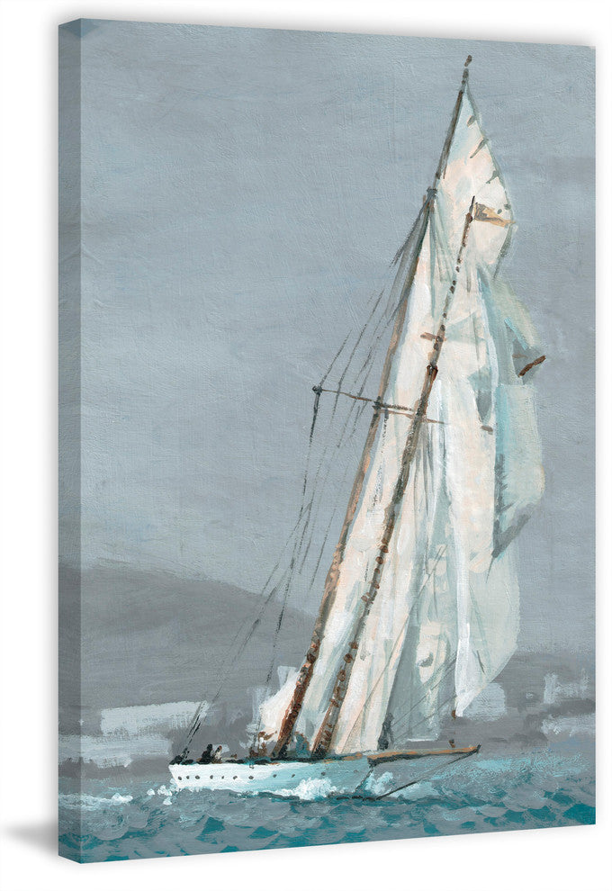 "White Sail" Painting Print on Wrapped Canvas, 20"x30"