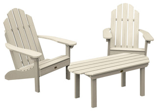 Westport Adirondack Chairs and Conversation Table, 3-Piece Set, Whitewash