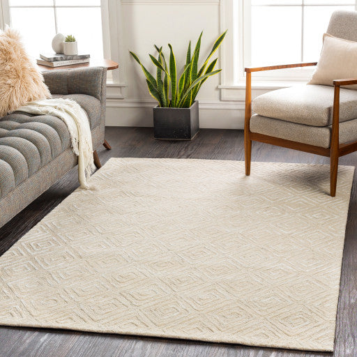 Surya Opus OPS-2310 8'10"x12' Rug, Ivory/Light Gray/Taupe/White